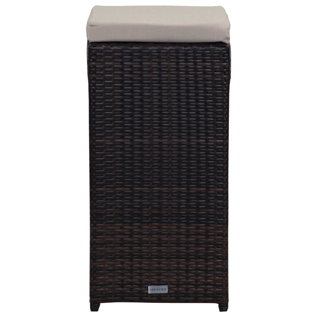 SAFAVIEH Outdoor Collection Sanders Outdoor Bar Set Titanium/Sand