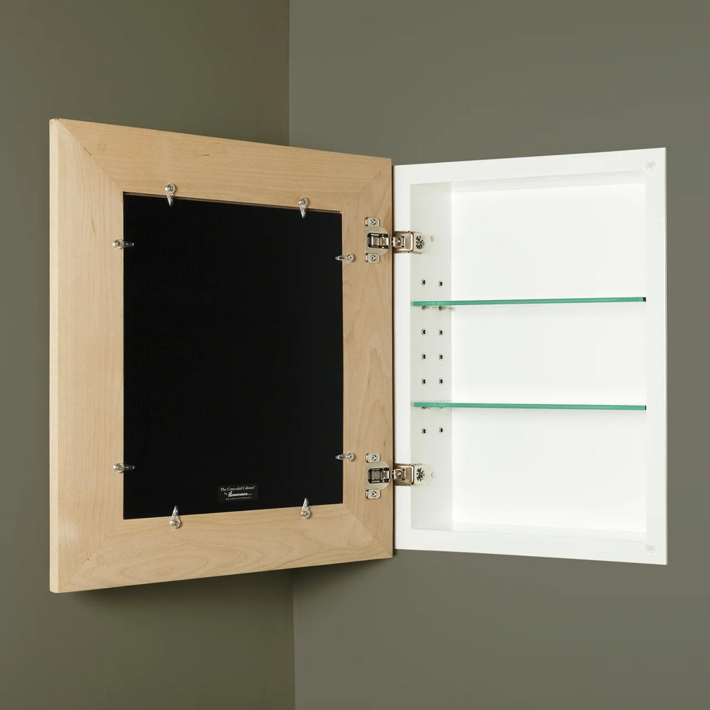 14x18 Contemporary White Mirrored Medicine Cabinet by Fox Hollow Furnishings