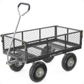 Gorilla Carts Steel Utility Cart with Removable Side Panels, 800 lb Capacity, Black