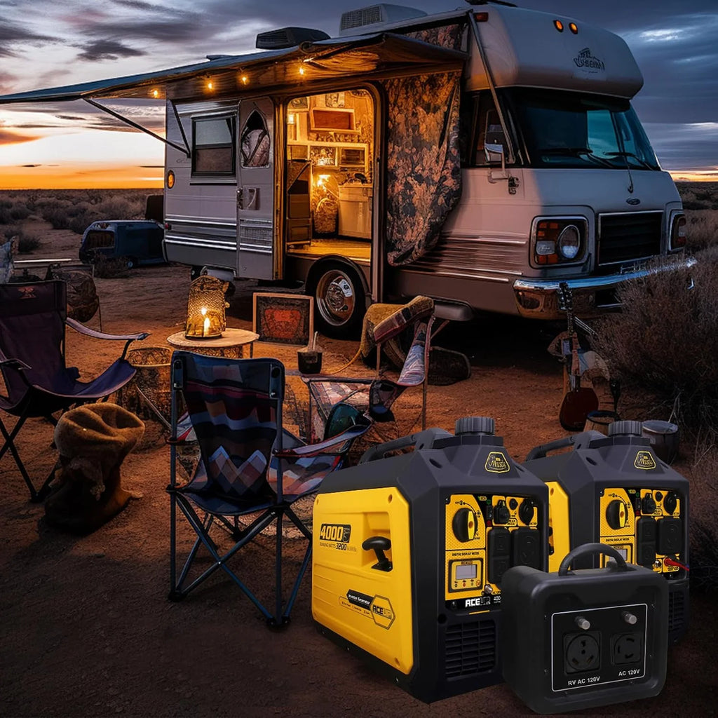 Aceup Energy 4000 Watt Portable Inverter Generator, Gas Powered Generator Quiet for Home, 3500W RV-Ready, EPA Compliant