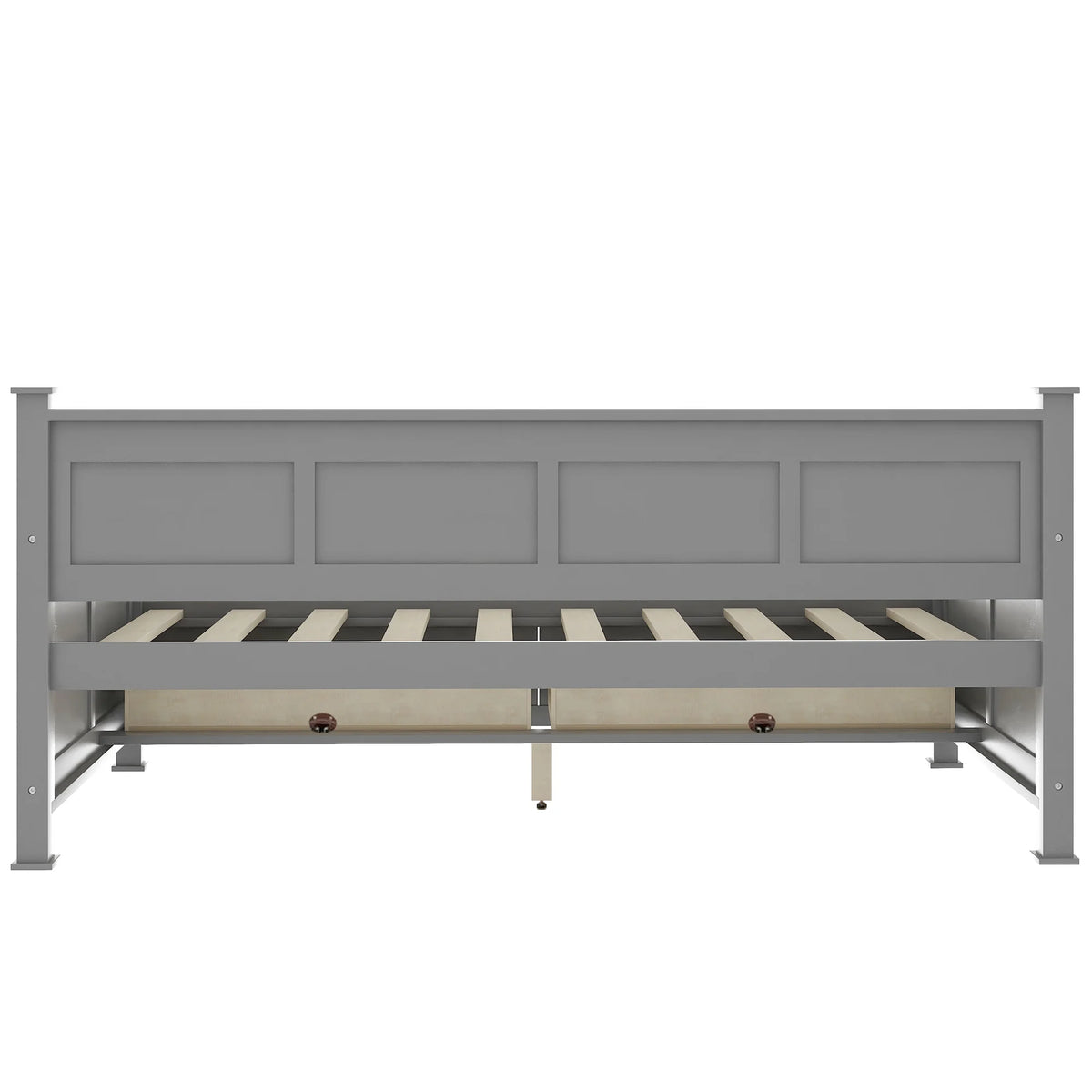 Euroco Twin Size Dayed with 2 Storage Drawers for Bedroom Low Profile Platform Bed, White