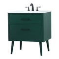 30 inch bathroom vanity in Green