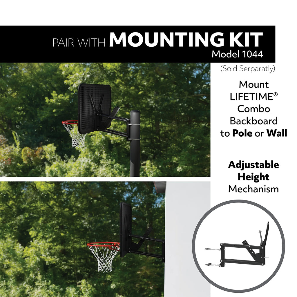 Lifetime New Basketball Indoor/Outdoor Backboard and Rim Combo Kit (54-inch Polycarbonate) - 71526