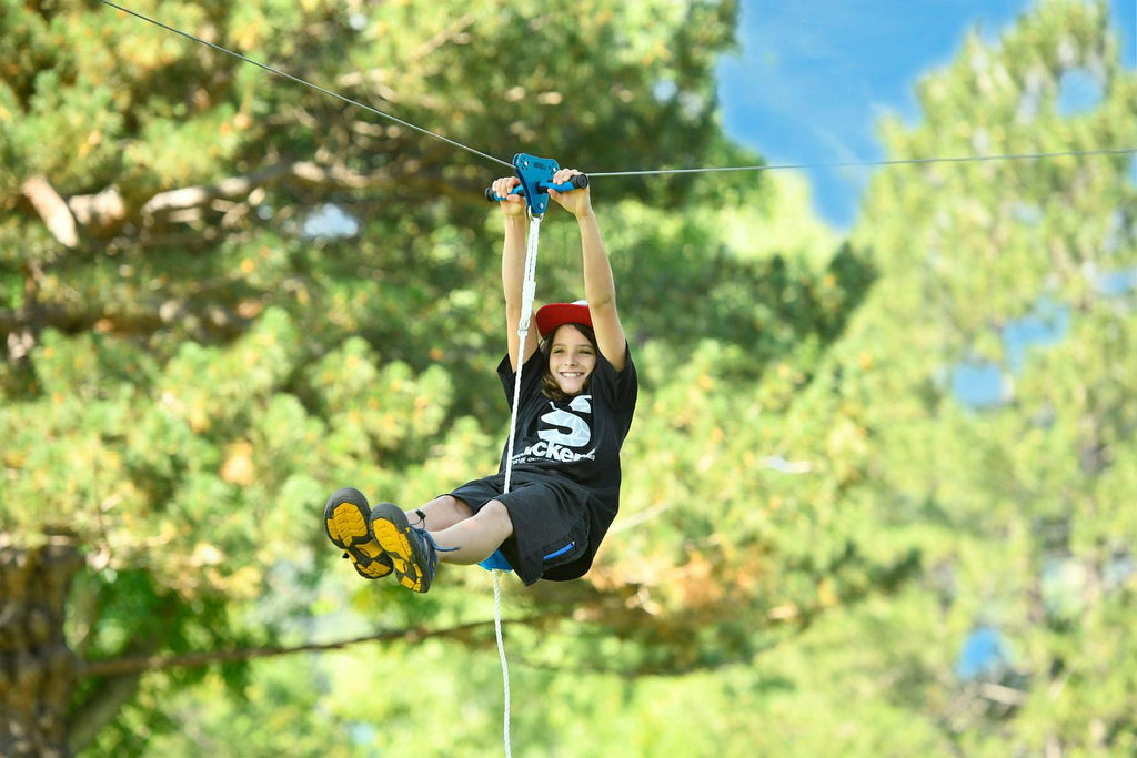 Slackers 70′ Zipline System with Seat and Bonus Spring Brake System including Premium Zip Line Safety Features