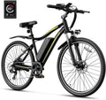 Heybike 27.5'' Electric Bike for Adults, 1200W Peak Brushless Motor, 480WH Removable Battery Electric Mountain Bike, Shimano 7-Speed and Front Fork Suspension UL2849
