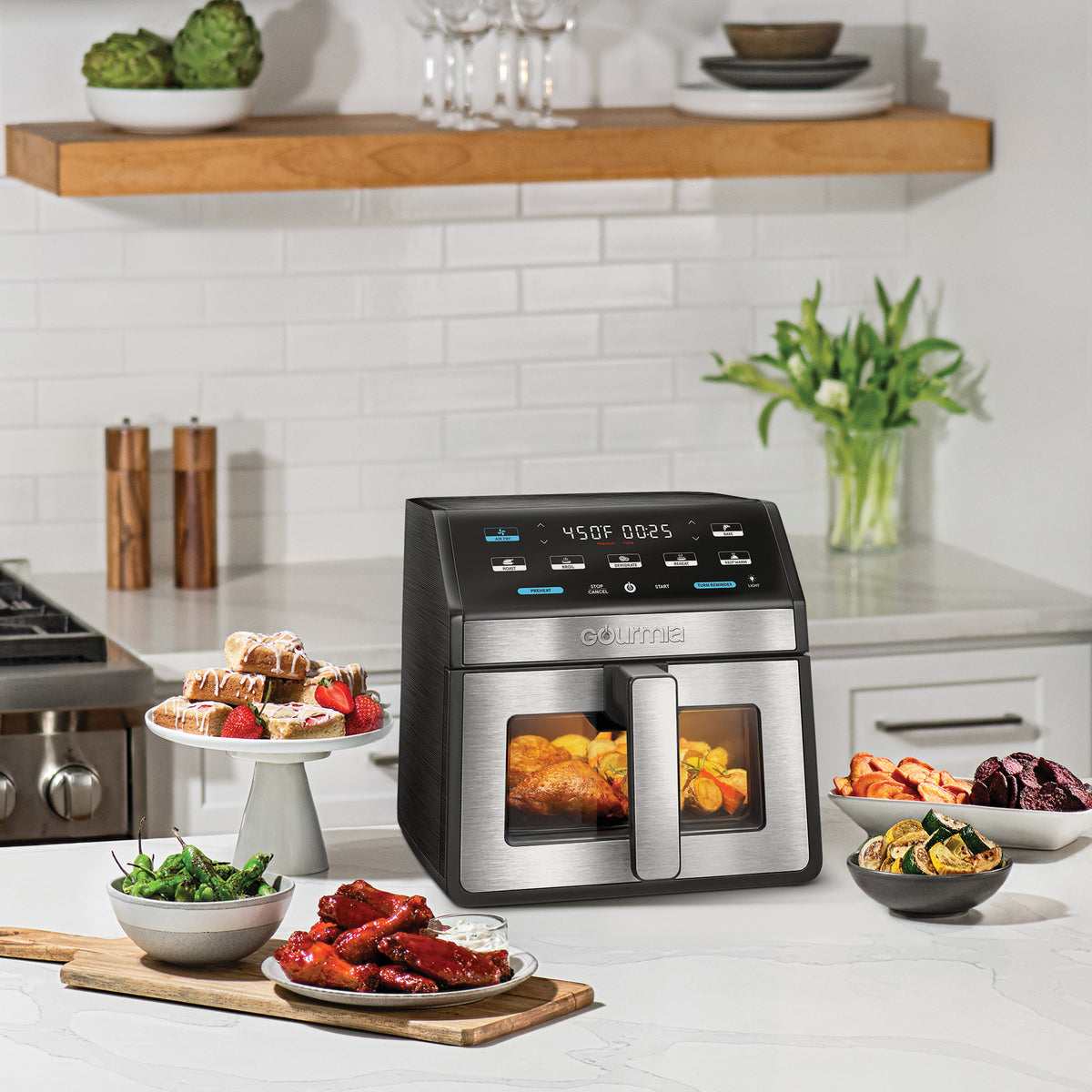 Gourmia 8-Quart Digital Air Fryer with Window & Light