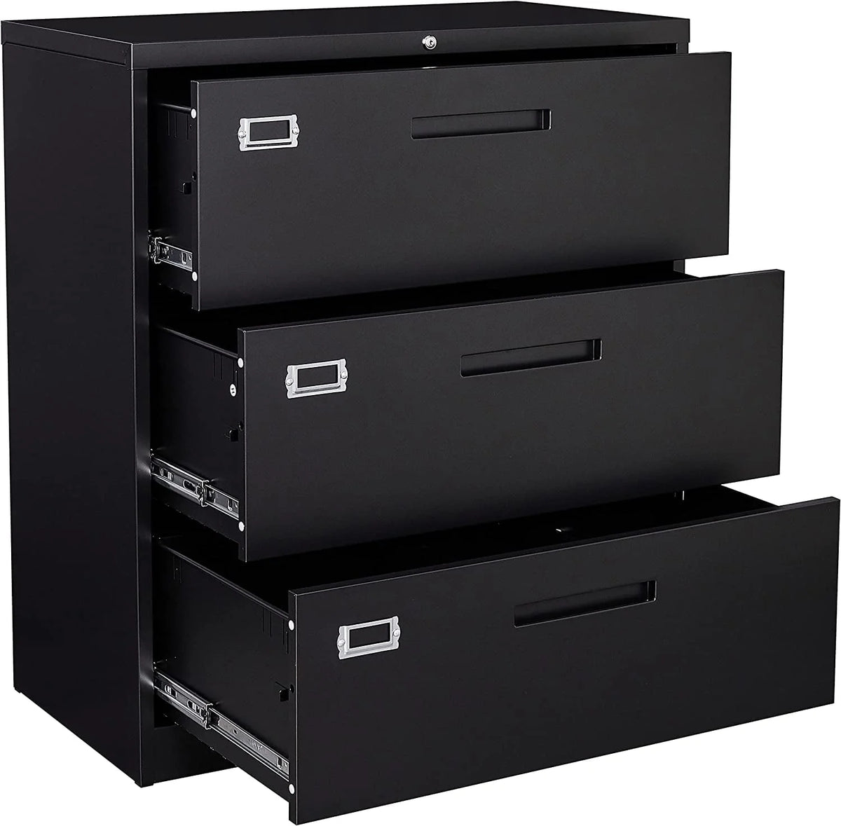 STANI Lateral File Cabinet with Lock, 3 Drawer Lockable Filing Cabinet, Large Metal Storage File Cabinet for Hanging Files Letter/Legal/F4/A4 Size