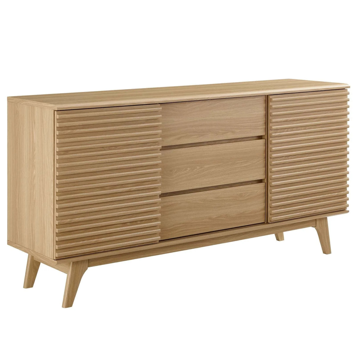 Modway Render 63" Sideboard Buffet Table or TV Stand in Oak