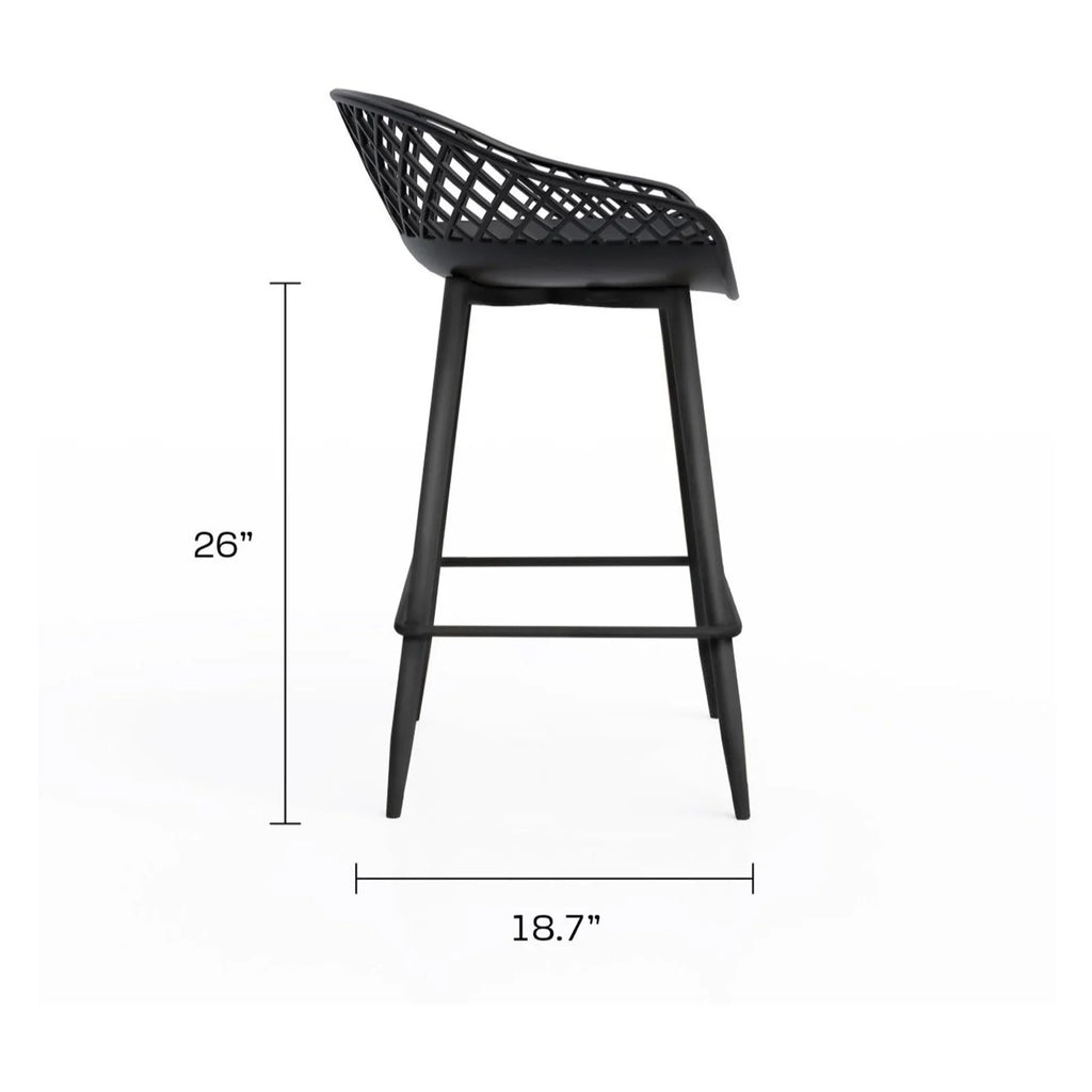 Kurv Indoor and Outdoor Counter Stool - Aloe Green - Set of 2