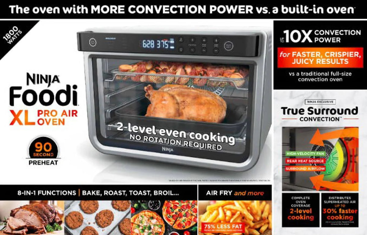 Ninja? Foodi??8-in-1 XL Pro Air Fry Oven, Large Countertop Convection Oven, DT200