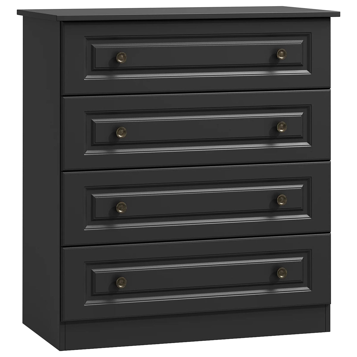 IDEALSOUL Dresser, Black Dresser Tall dresser with Large Storage Space, 4 Drawer Dresser for Bedroom, Hallway, Entryway