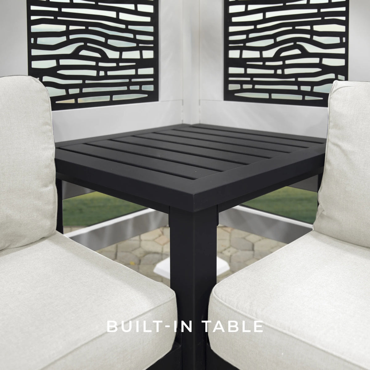 Backyard Discovery Ridgedale 12x8' Galvanized Steel Cabana Corner Pergola, Canopy, Seating