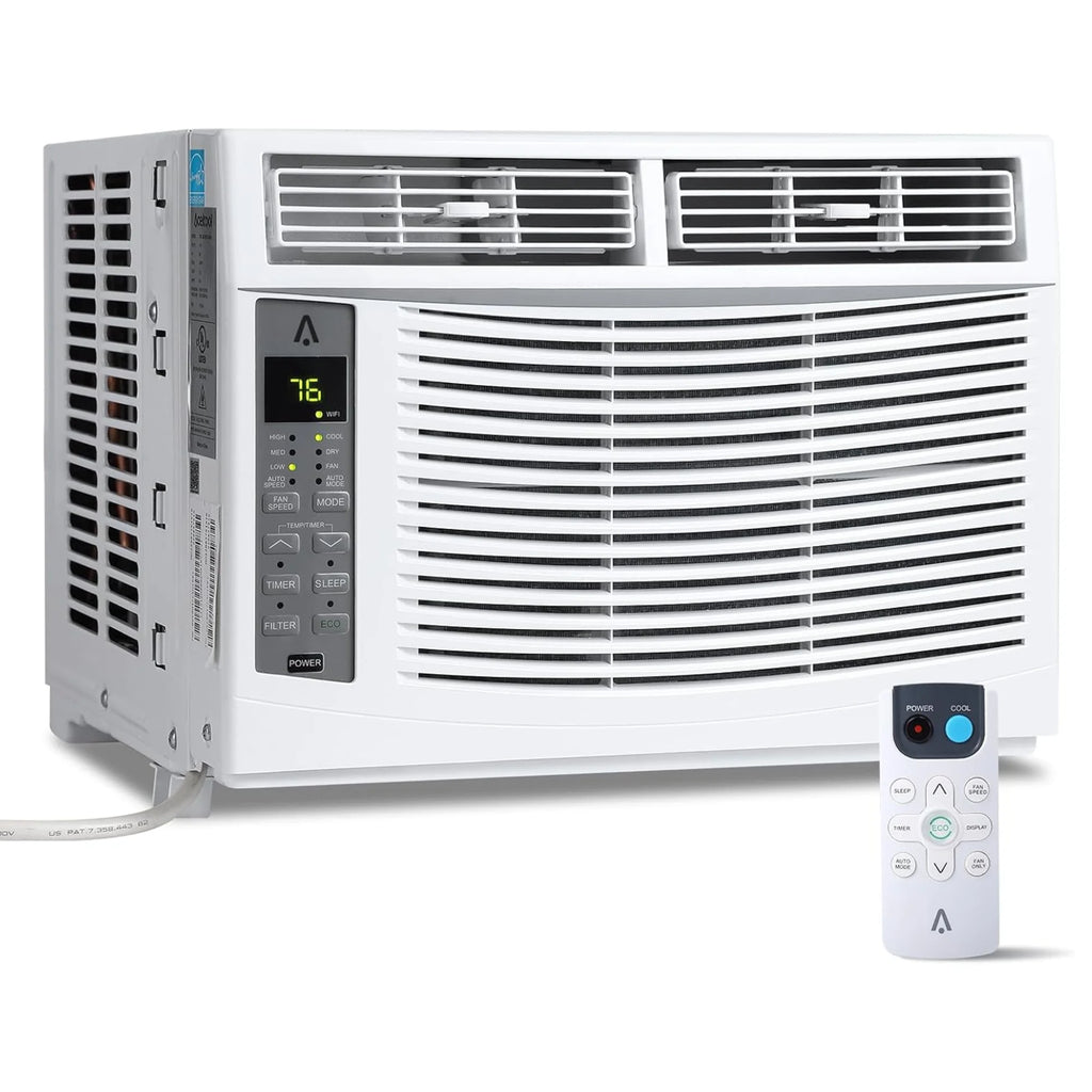Garvee 5000 BTU Window Air Conditioner,Fast Cooling for Rooms up to 150 Sq. ft,Window Ac Unit with 7 Level Temperature Setting,White
