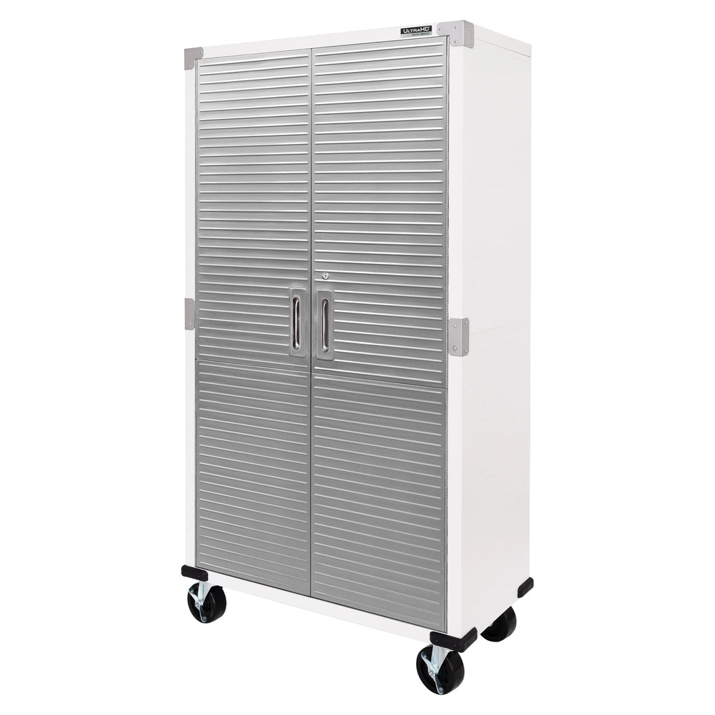 Seville Classics UltraHD Steel Body Lockable Storage Filing Cabinet Organizer Locker Shelving Unit 36" W x 18" D x 72" H, Granite