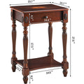 Solid Wood Coffee Table Console Table with Storage Drawer Square Side Table End Tables