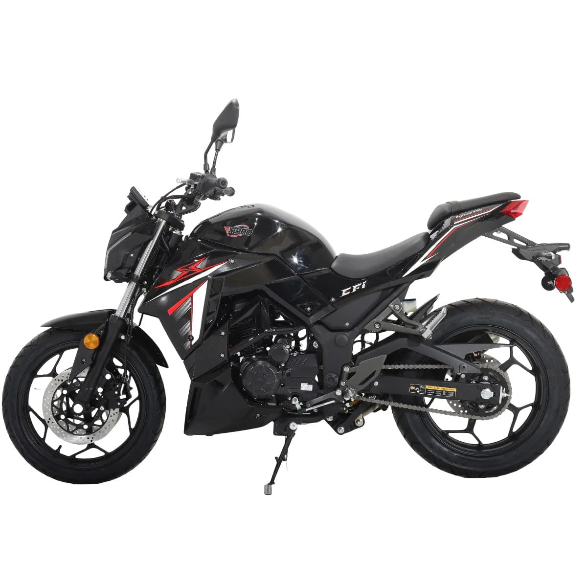 X-Pro Python 250 Electronic Fuel Injection Gas Motorcycle with Manual Transmission, Electric Start! 17" Wheels! Assembled In Crate!