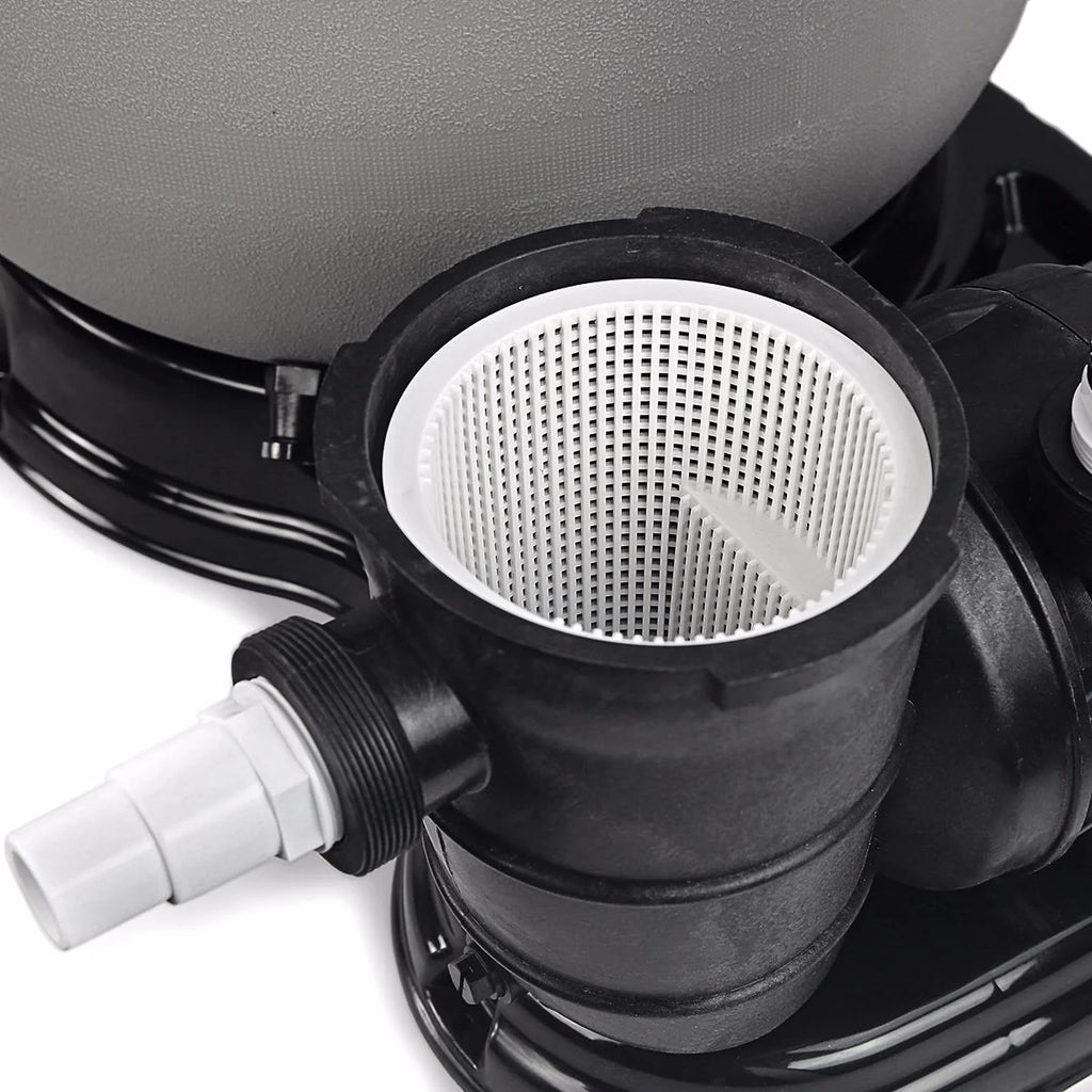 XtremepowerUS Sand Filter Pump for Above Ground Pool, 2400 GPH Pool Filter Pump, 7-Way Valve