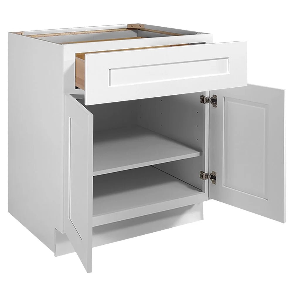 Design House 561399 Brookings Unassembled Shaker Base Kitchen Cabinet 33x34.5x24, White