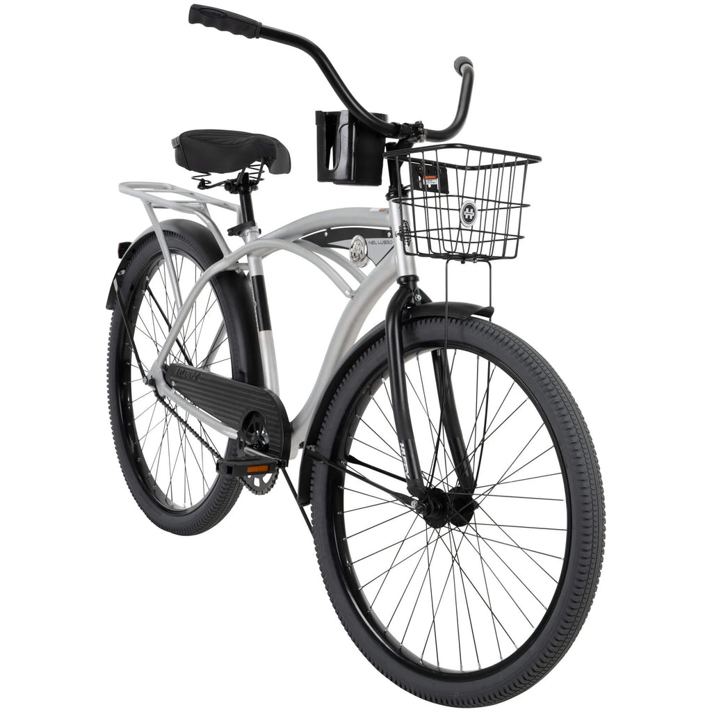Huffy 26" Nel Lusso Cruiser Bike, Fits Riders 5'0"+, Matte Black, Adult, Men's