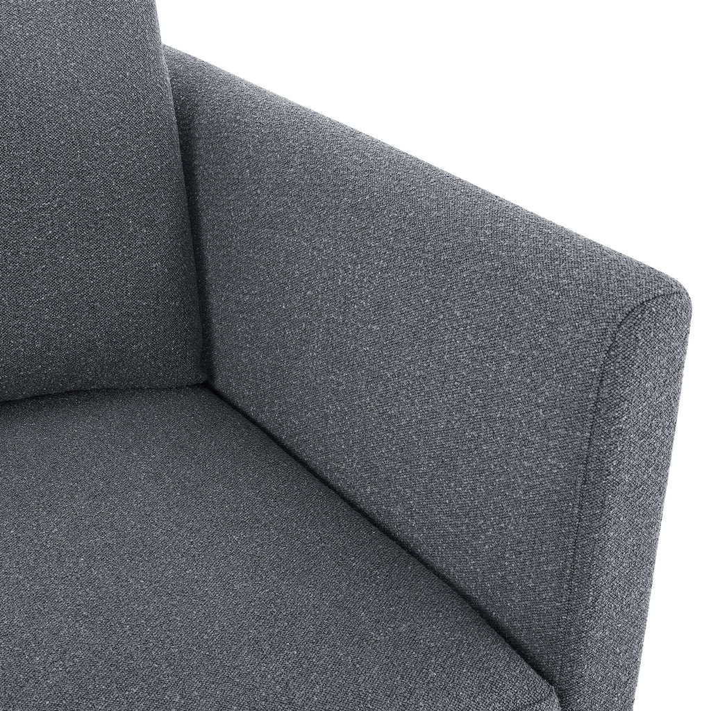Beautiful Drew Modular Sectional Sofa with Ottoman by Drew Barrymore, Gray Fabric