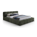 Meridian Furniture Carlin Olive Chenille Fabric Full Bed