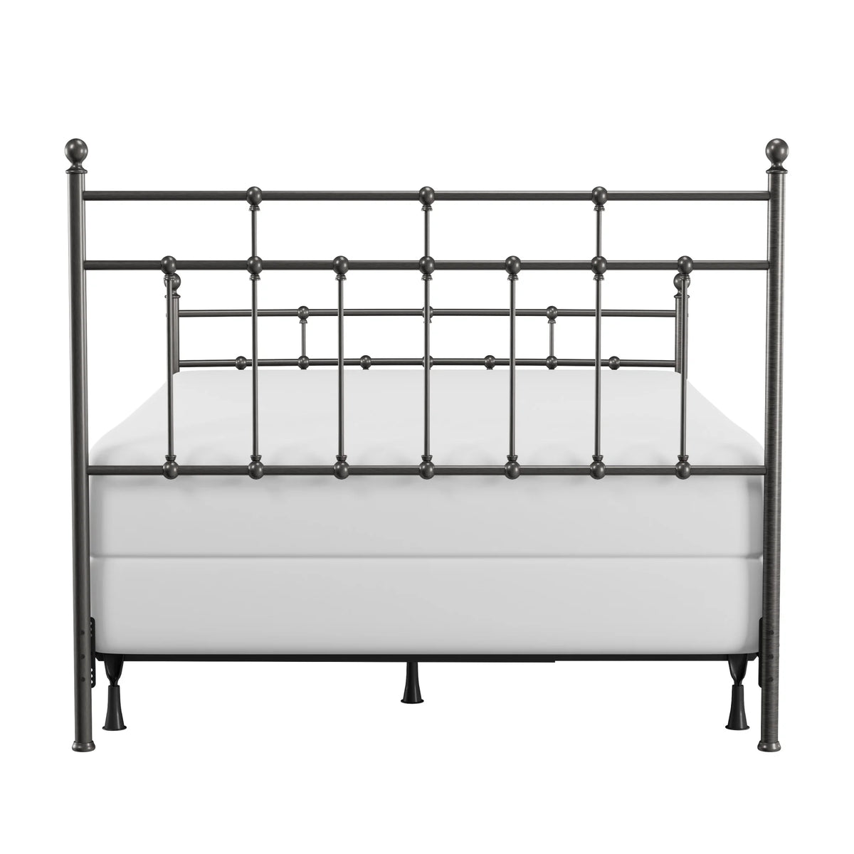 Hillsdale Furniture Providence Metal Full Bed with Spindle and Casting Design, Antique Bronze