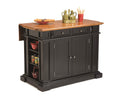 Homestyles Americana Wood Kitchen Island in Black