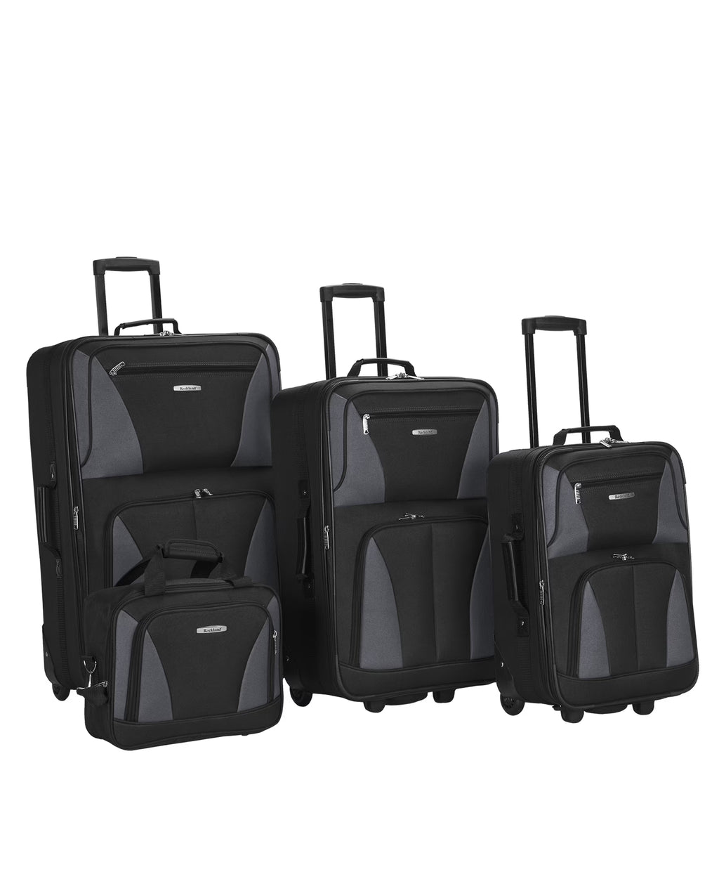 Rockland Luggage Journey 4 Piece Softside Expandable Luggage Set, F32