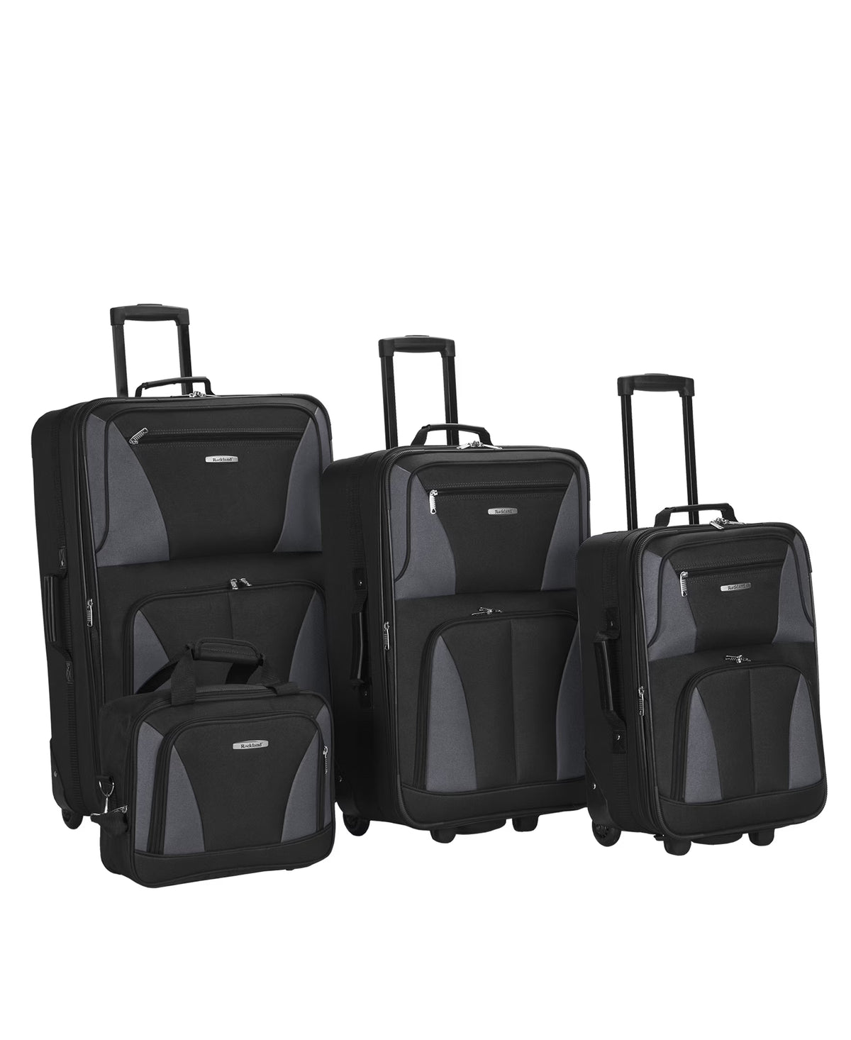 Rockland Luggage Journey 4 Piece Softside Expandable Luggage Set, F32