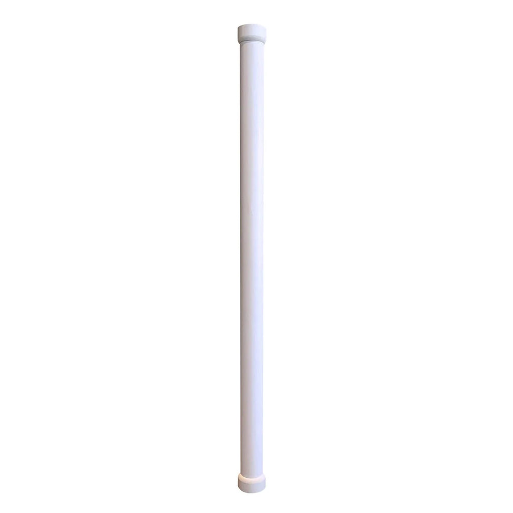 5" x 94" PVC Lally Column Cover with Standard Cap & Base (Wraps round columns up to 4" in diameter)