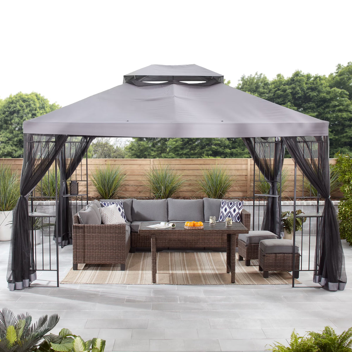 Mainstays 10' x 10' Easy Assembly Outdoor Furniture Patio Gazebo