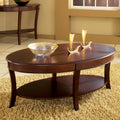 Steve Silver Troy Oval Cherry Wood Coffee Table