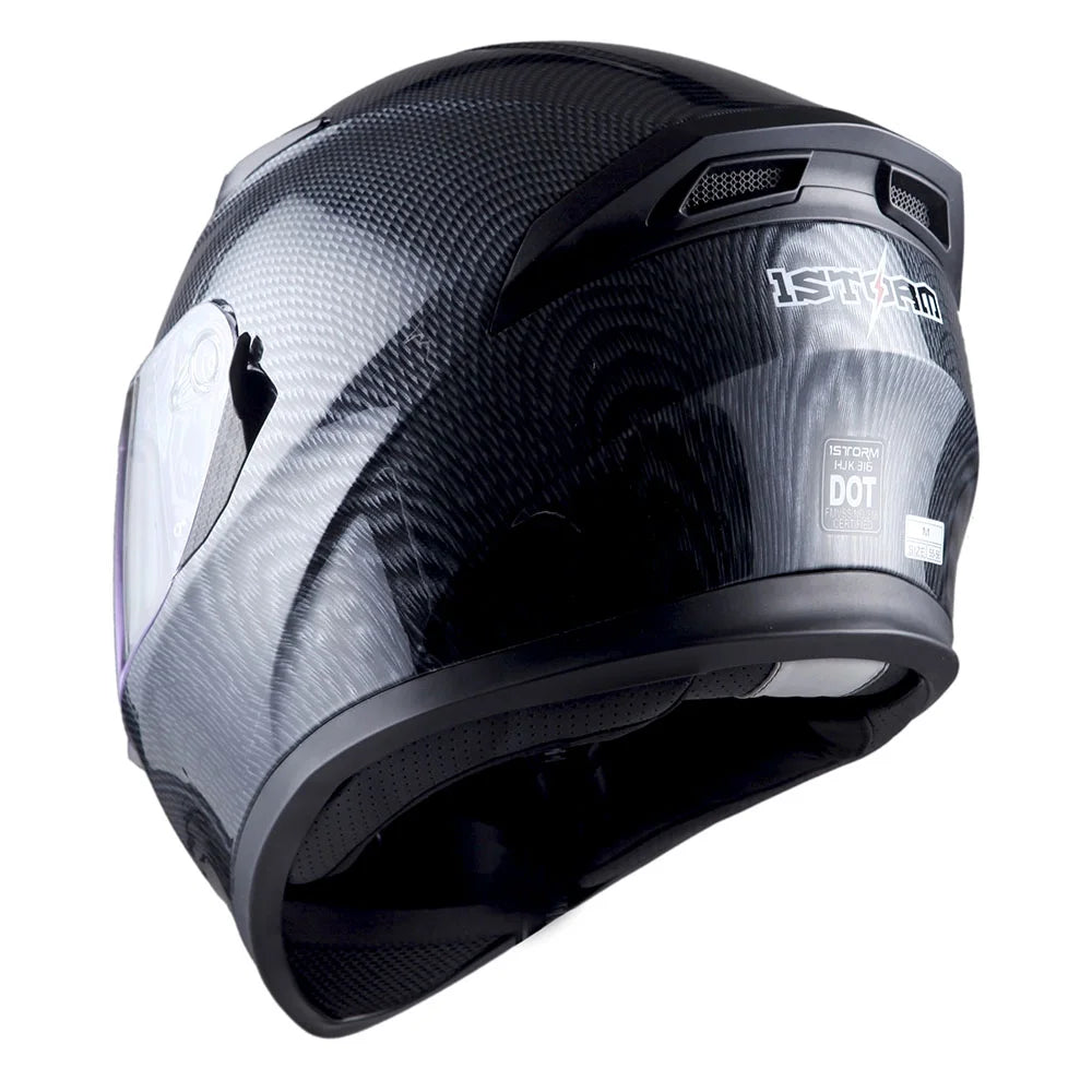 1Storm Motorcycle Modular Full Face Flip up Dual Visor Helmet + Spoiler + Motorcycle Bluetooth Headset: HJK316 Mechanic Red