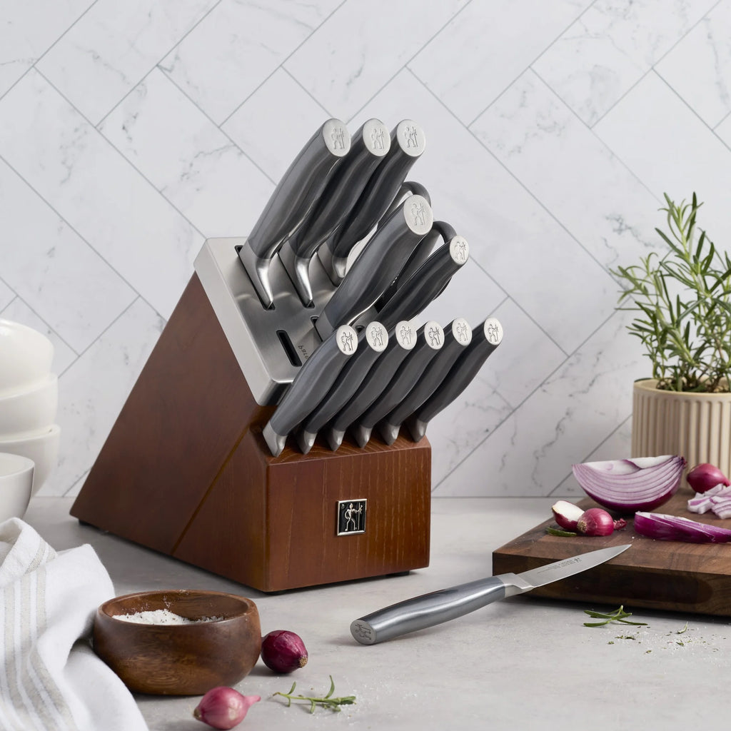 J.A. Henckels International Graphite 14-pc Self-Sharpening Knife Block Set