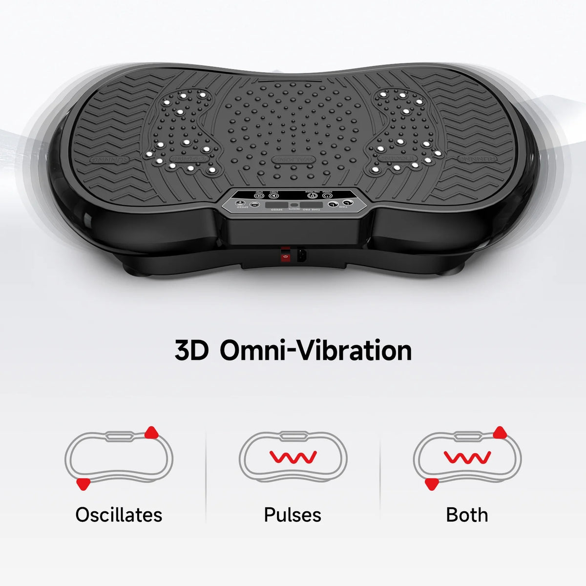 LNOW Full Body Vibration Plate Exercise Machine for Lymphatic Drainage, Muscle Toner with Bluetooth & Massage Pedals, Workout Vibration Platform for Home Fitness 400lbs