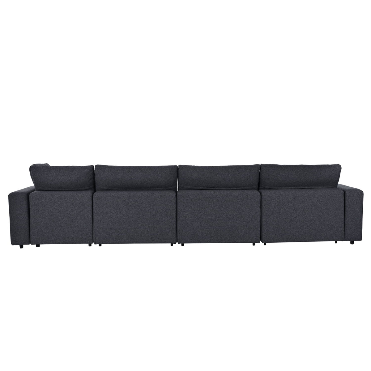 Harper & Bright Designs Convertible Modular Sectional Sofa with 2 Removable Ottomans & Pillows, Large U Shape Cloud Couch with Reversible Chaise for Living Room, Grey