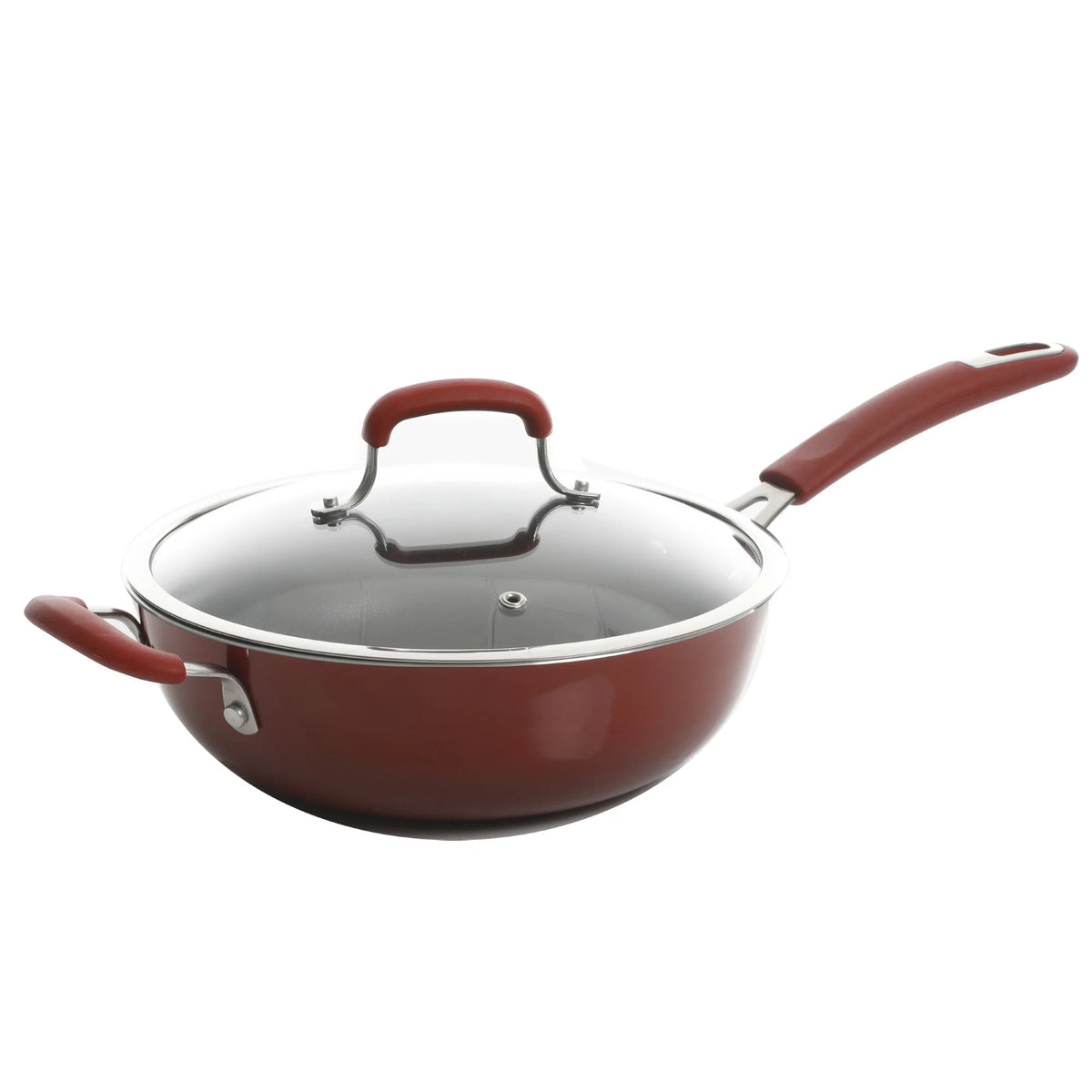 Kenmore Elite Andover 10 Piece Nonstick Aluminum Cookware Set in Glacier Blue