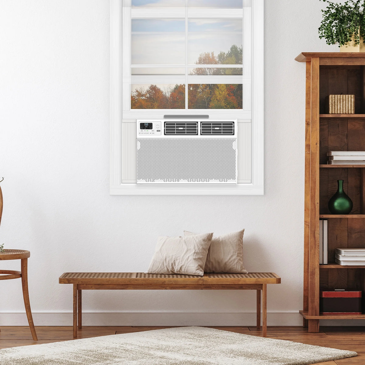 TCL 10,000 BTU Smart Window Air Conditioner, Fan & Dehumidifier, 450 Sq. Ft., Remote Control, Works with Alexa/Google Assistant, Black, W10W92-B4