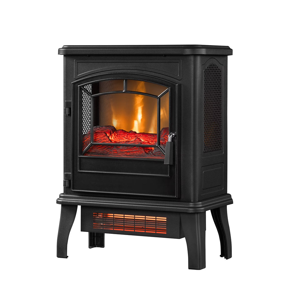 ClassicFlame 17.5"W Infrared Quartz Electric Stove Heater, Insignia Blue
