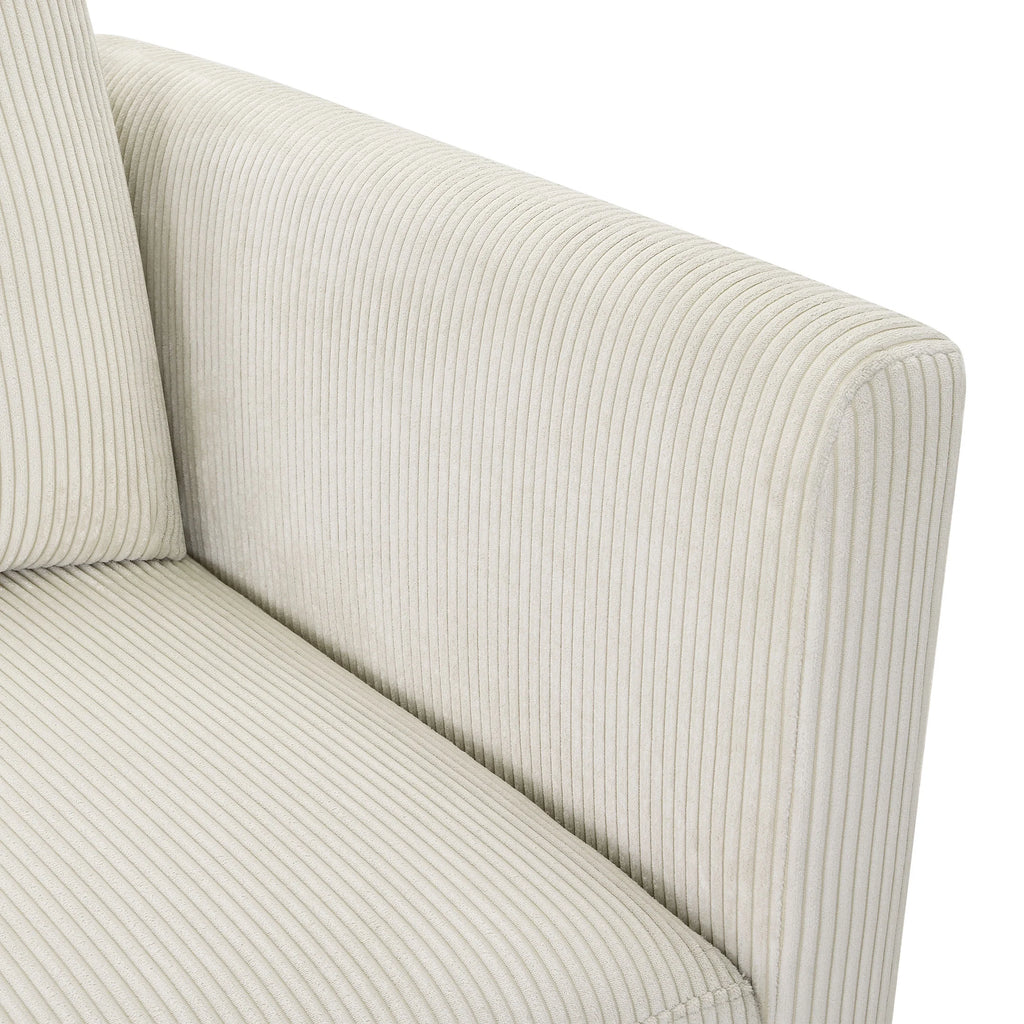Beautiful Drew Modular Sectional Sofa with Ottoman by Drew Barrymore, Gray Fabric