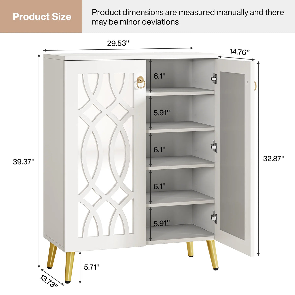 Tribesigns Large Wooden Freestanding 25-Pair Shoe Rack Closet Storage Cabinet for Entryway, Bedroom