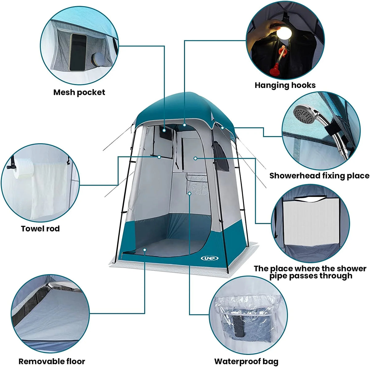 Shower Tent, Outdoor Camping Privacy Shelter-Dressing Changing Room-Portable Toilet Tent for Hiking Sun Shelter Picnic Fishing