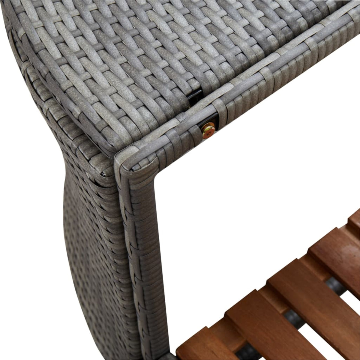 vidaXL Square Spa Surround Black 105.5"x105.5"x21.7" Poly Rattan