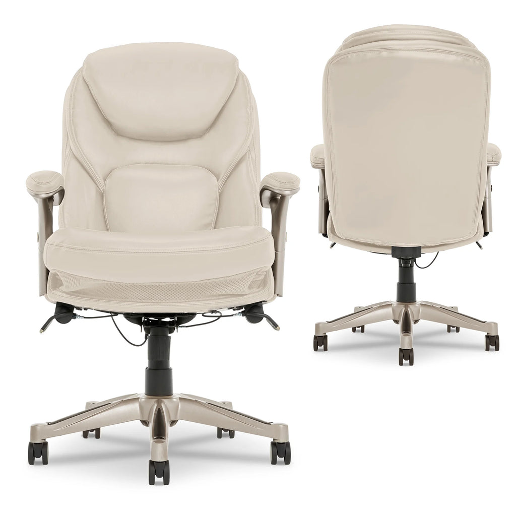 Serta Back in Motion Technology Fabric Executive Office Chair, Light Gray