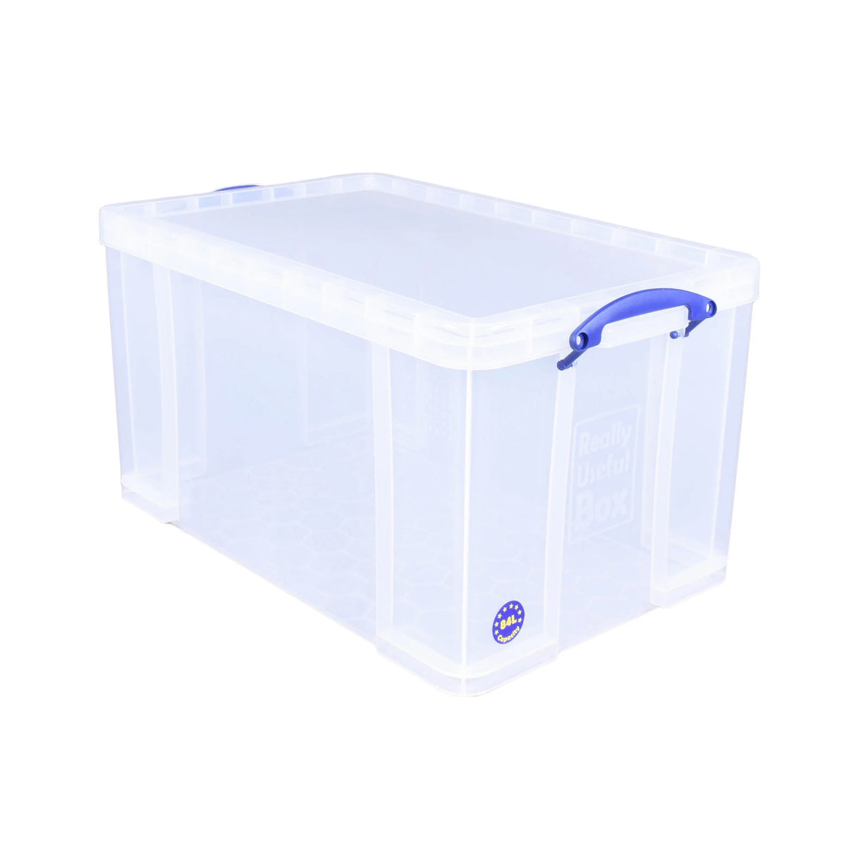 Really Useful Box 84L Storage Bin w/Snap Lid & Clip Lock Handle, 2 Pack,