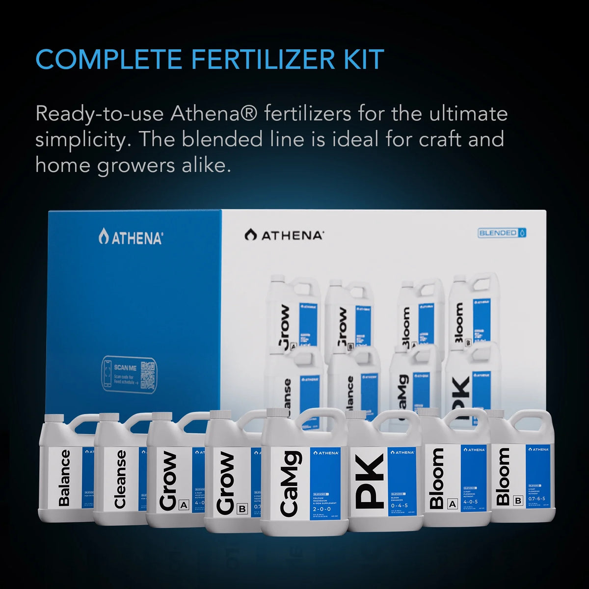 AC Infinity x Athena? Cultivator Kit, Complete 2-Plant Grow Tent System with Blended Line Fertilizer Starter Kit, Dynamic Learning AI Control with WiFi-Integrated Quiet Fans, Full Spectrum EVO Lights