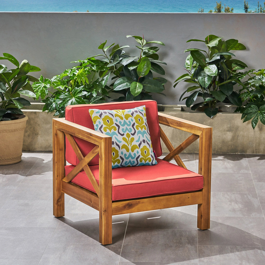 Outdoor Acacia Club Chairs