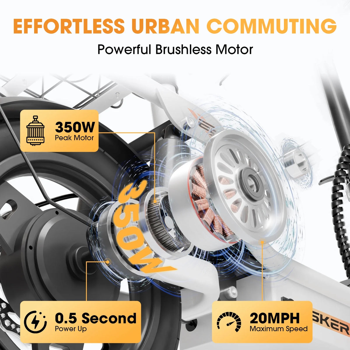Skeri Electric Scooter with Seat for Adult and Basket, 14 Inch Tire Electric Scooter with Dual Shock Absorbers, 350W Motor with 25-Mile Range, Speed Up to 20 MPH (Gen 2.0)