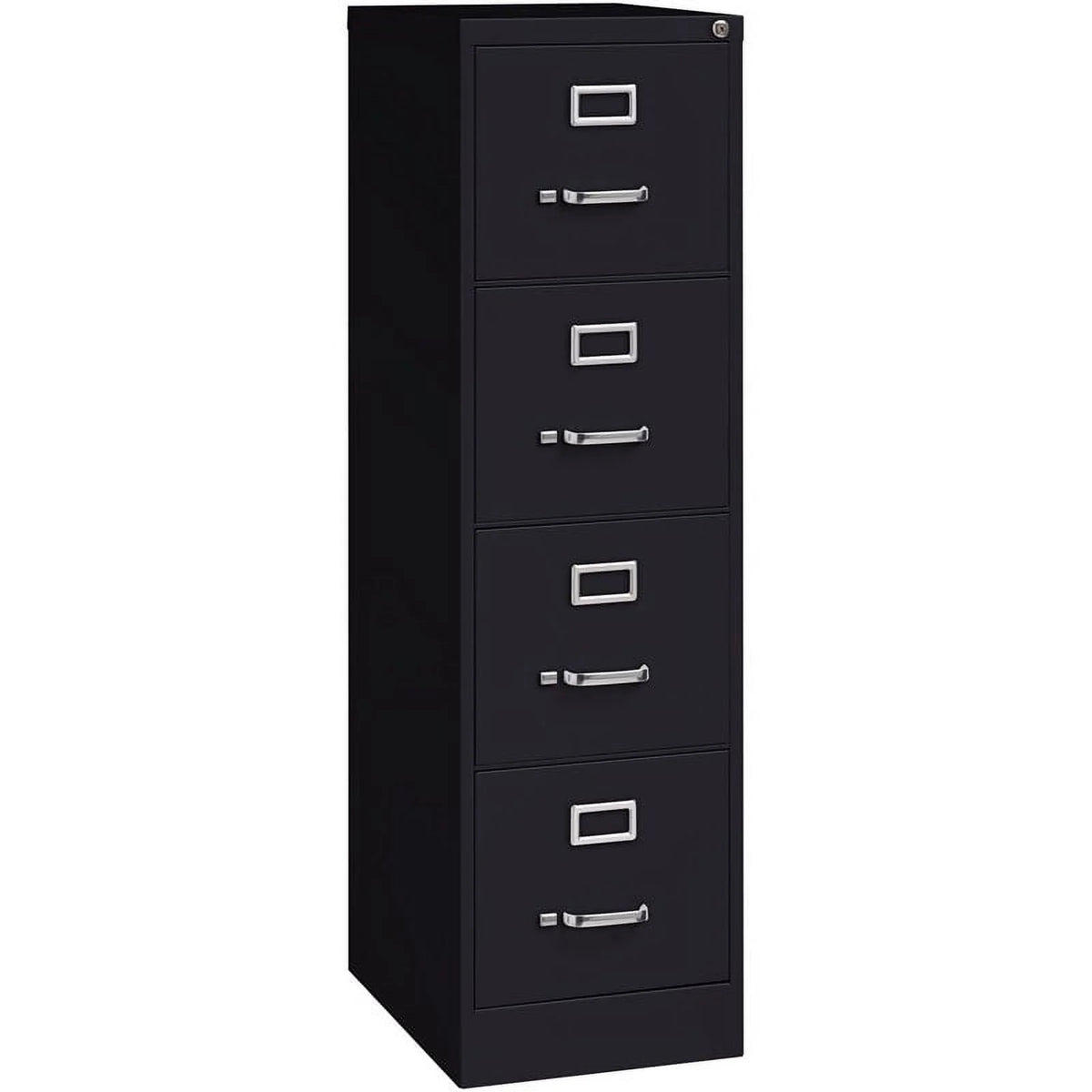 Scranton 4 Drawer 22" Deep Letter File Cabinet in Black, Fully Assembled