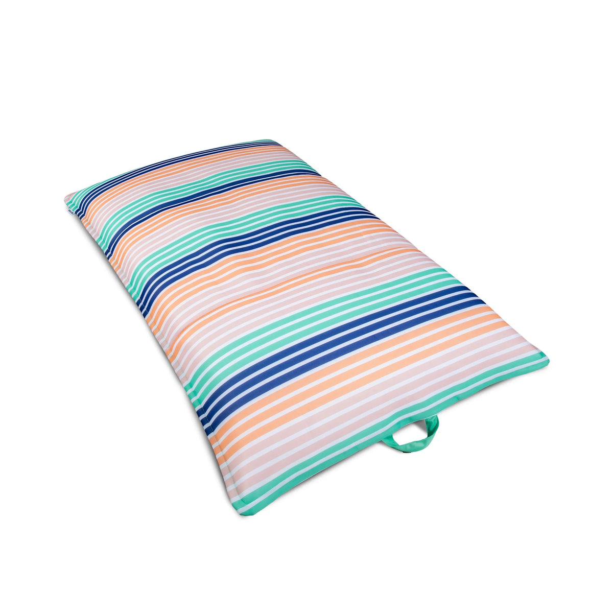 Big Joe Lagoon Lounger No Inflation Needed Pool Float, Americana Nautical Stripe Double Sided Mesh, Quick Draining Fabric, 5 feet Giant